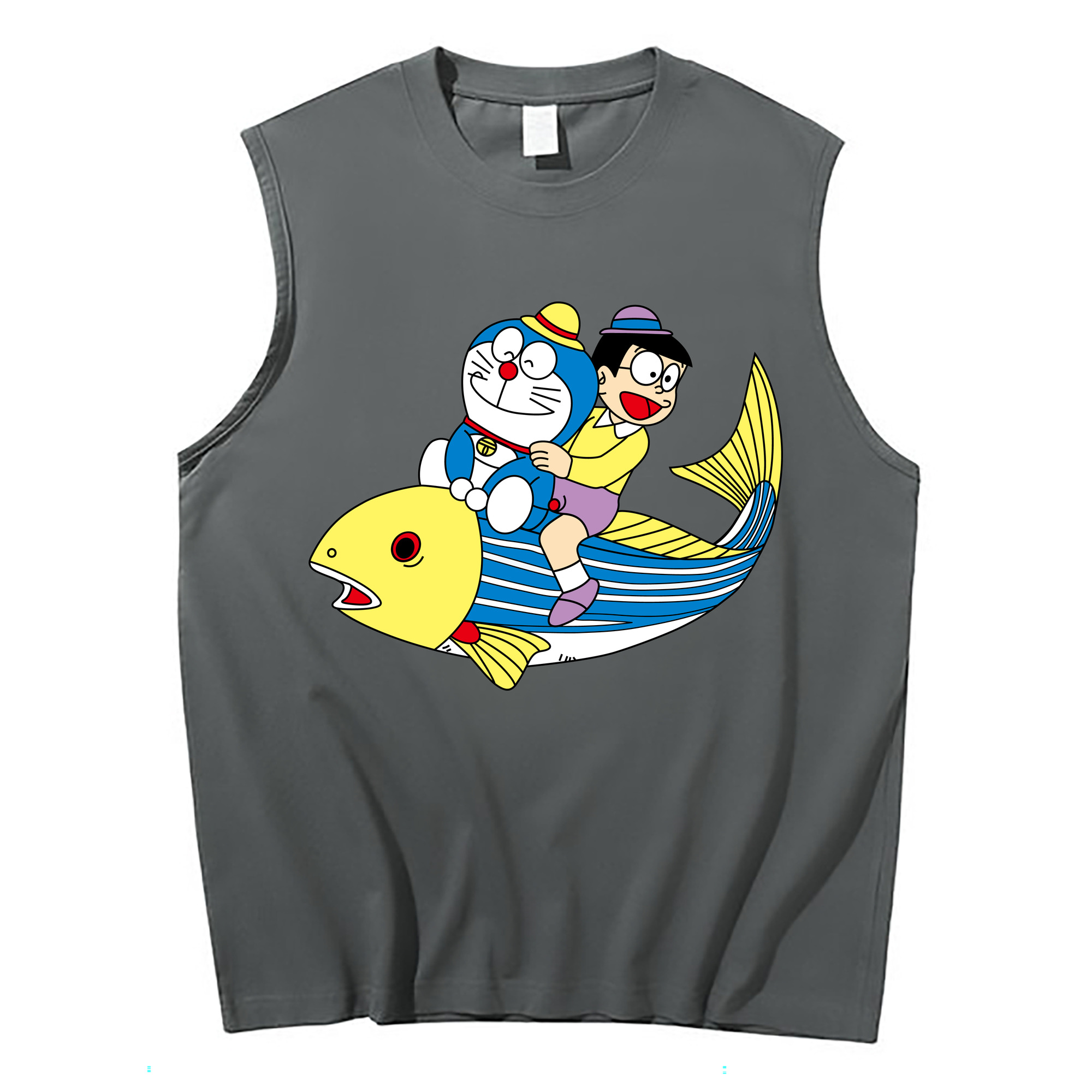 （画像用） ドラえもん 野比 のび太 Doraemon Nobita Nobi コットン100％タンクトップ（フロントプリント）